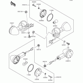 Схема узла: Поворотники для Kawasaki VN1500 VN1500 Classic