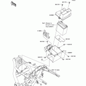 Схема вузла: Battery case для Kawasaki VN1700 Vulcan 1700 Voyager Custom ABS