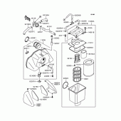 Схема вузла: Повітряний фільтр Kawasaki ZR1100 Zephyr 1100