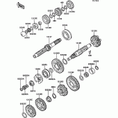 Схема вузла: Трансмісія для Kawasaki ZG1000 1000GTR