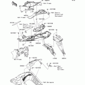 Схема узла: Заднее крыло для Kawasaki ZX636 Ninja ZX-6R