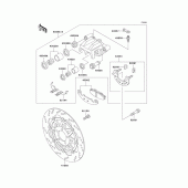 Схема узла: Передний тормоз для Kawasaki EX250 ZZR250