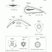 Схема вузла: Decals(ebony/gray)(dbf) для Kawasaki VN1700 VN1700 Classic Tourer ABS