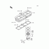 Схема вузла: Циліндр & Поршень для Kawasaki ZR1100 Zephyr 1100RS
