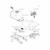 Схема вузла: Інформаційні наклейки для Kawasaki ZR750 ZR-7