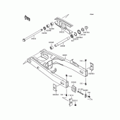 Схема узла: Задний рычаг (Маятник) для Kawasaki ZX1100 GPZ1100