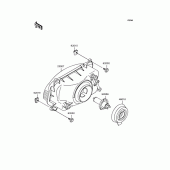 Схема вузла: Фара для Kawasaki ZX400 ZZR400