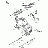Схема узла: Крепление двигателя для Kawasaki ZX750 ZXR750