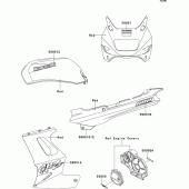 Схема вузла: Decals(red)(zx1100-e1/e2/e4) для Kawasaki ZX1100 GPZ1100