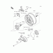 Схема вузла: Заднє колесо & Привідний ланцюг для Kawasaki ZG1400 Concours 14