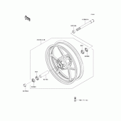 Схема вузла: Front wheel для Kawasaki EX650 Ninja 650