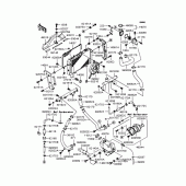 Схема узла: Радиатор для Kawasaki ZR1200 ZRX1200S