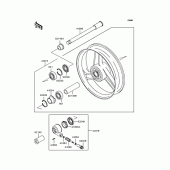 Схема узла: Ступица переднего колеса для Kawasaki ZX400 ZZR400