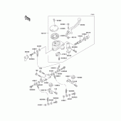 Схема узла: Передний тормозной цилиндр (P20) для Kawasaki KZ1000 Police