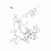 Схема вузла: Кріплення двигуна для Kawasaki VN900 Vulcan 900 Custom