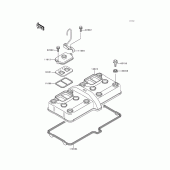 Схема узла: Клапанная крышка для Kawasaki ZX600 Ninja ZX-6