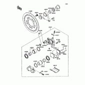 Схема узла: Задний тормоз для Kawasaki ZX750 Ninja ZX-7