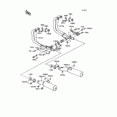 Схема вузла: Вихлопна система для Kawasaki ZG1000 1000GTR