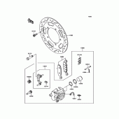 Схема вузла: Переднє гальмо для Kawasaki VN900 Vulcan 900 Classic