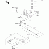 Схема узла: Переключатель передач для Kawasaki ZR750 Zephyr