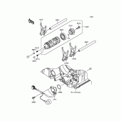 Схема вузла: Gear Change Drum/Shift Fork(s) для Kawasaki ZX1400 ZZR1400 ABS