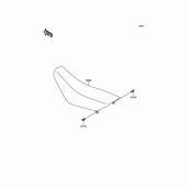 Схема вузла: Сидіння для Kawasaki KX65