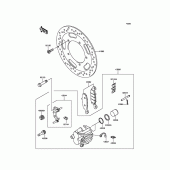 Схема вузла: Переднє гальмо для Kawasaki VN900 Vulcan 900 Classic