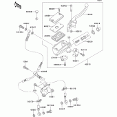 Схема узла: Передний тормозной цилиндр для Kawasaki ZX1200 Ninja ZX-12R
