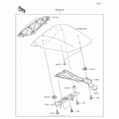 Схема вузла: Заглушка сидіння (Опція) для Kawasaki ZX636 Ninja ZX-6R ABS KRT Edition