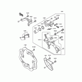Схема вузла: Заднє гальмо для Kawasaki KX450 KX450F