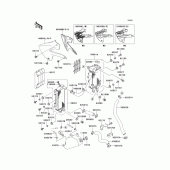 Схема вузла: Радіатор (1/2) для Kawasaki KLX300R