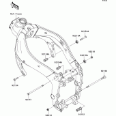 Схема узла: Крепление двигателя для Kawasaki ZX600 Ninja ZX-6R