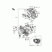 Схема вузла: Картер двигуна для Kawasaki BX250 NINJA 250SL