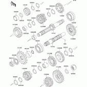 Схема вузла: Трансмісія для Kawasaki ER500 ER-5
