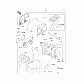 Схема вузла: Повітряний фільтр для Kawasaki EX250 GPX250R
