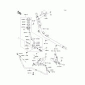 Схема узла: Задний тормозной цилиндр для Kawasaki VN1700 VN1700 Classic