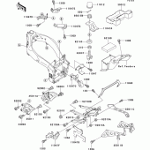 Схема вузла: Кронштейн Kawasaki ZX750 ZXR750R