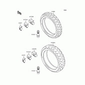Схема узла: Колеса (Шины) для Kawasaki ZR400 ZRX