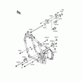 Схема вузла: Кріплення двигуна для Kawasaki VN400 Vulcan II