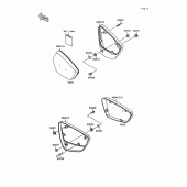 Схема вузла: Side covers для Kawasaki VN1500 Vulcan 1500L