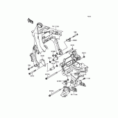 Схема вузла: Кріплення для Kawasaki ER650 ER-6N