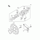 Схема вузла: Заднє гальмо (KL110-A1) для Kawasaki KL110 KSR
