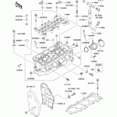 Схема вузла: Cylinder head(1/2) для Kawasaki ZX600 Ninja ZX-6R