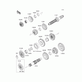Схема узла: Трансмиссия для Kawasaki KX250/ KX252 KX250F
