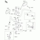 Схема вузла: Кермо & Пульт управління рульовий для Kawasaki VN1500 VN1500 Classic FI