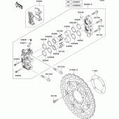 Схема узла: Передний тормоз для Kawasaki ZX600 Ninja ZX-6R
