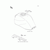 Схема вузла: Інформаційні наклейки для Kawasaki ZR1200 ZRX1200 DAEG