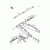 Схема узла: Задний рычаг (Маятник) для Kawasaki ZX400 ZXR400