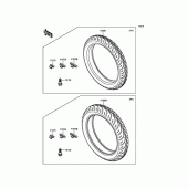 Схема узла: Шина для Kawasaki BX250 NINJA 250SL