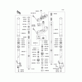 Схема вузла: Передня вилка(1/2) для Kawasaki ZR1000 Z1000